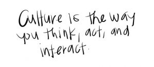 culture is the way you think, act, and interact
